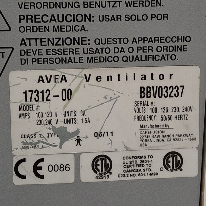 CareFusion Avea Ventilator
