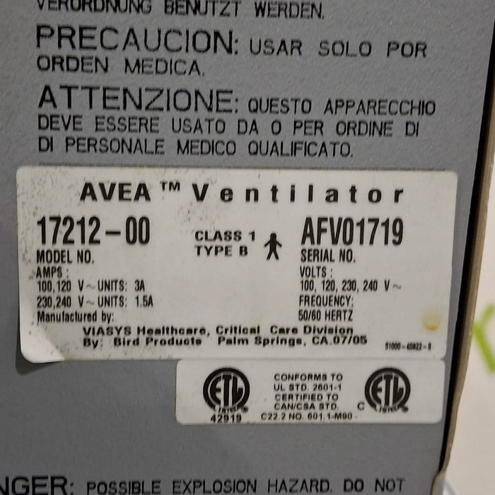 CareFusion Avea Ventilator
