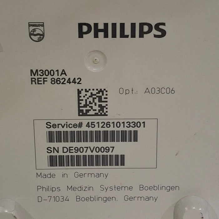 Philips M3001A-A03C06 Masimo SpO2, NIBP, ECG, Temp, IBP MMS Module