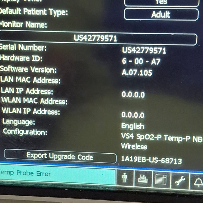 Philips SureSigns VS4 Vital Signs Monitor
