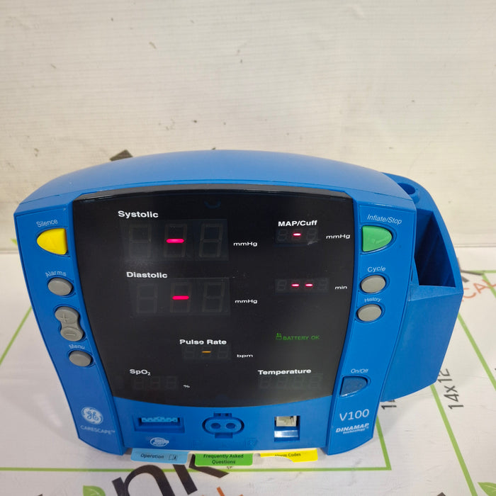 GE Healthcare Dinamap V100 - NIBP Vital Signs Monitor