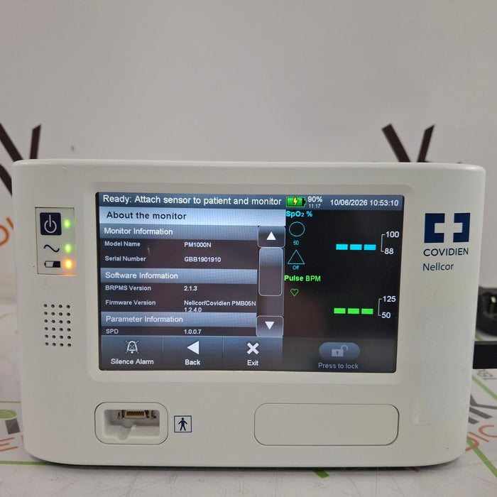 Covidien PM1000N Nellcor Bedside SPO2 Monitor
