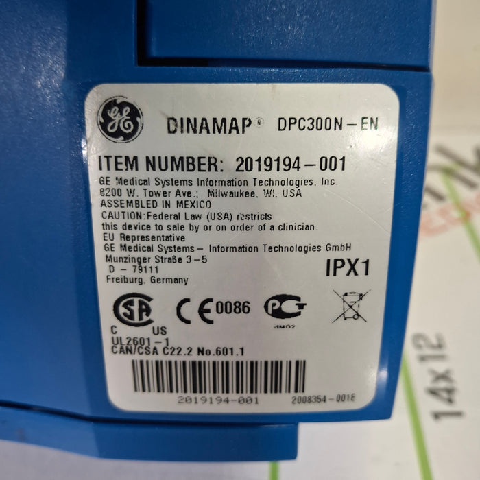 GE Healthcare Dinamap ProCare 300 Vital Signs Monitor