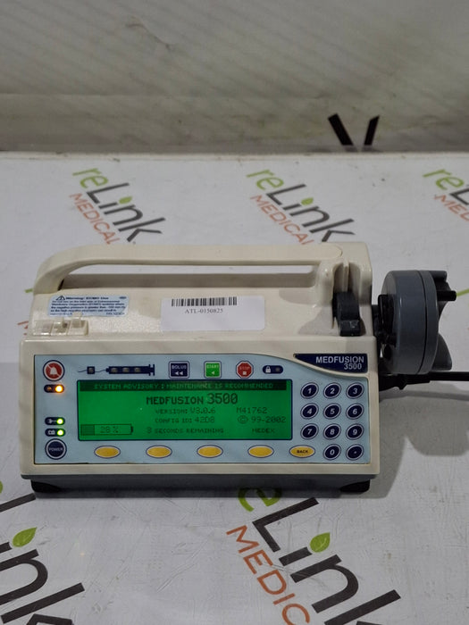Smiths Medical Medfusion 3500 Version 3 Syringe Infusion Pump