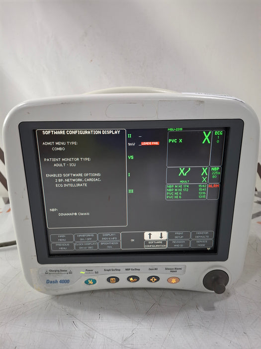 GE Healthcare Dash 4000 - Masimo SpO2 Patient Monitor