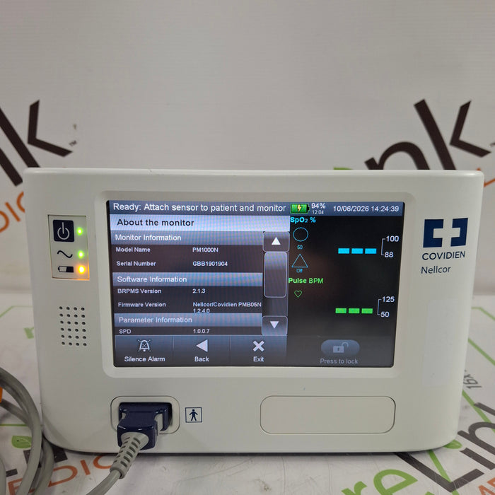 Covidien PM1000N Nellcor Bedside SPO2 Monitor