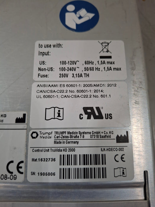 TRUMPF TruVidia HD2000 Control Unit