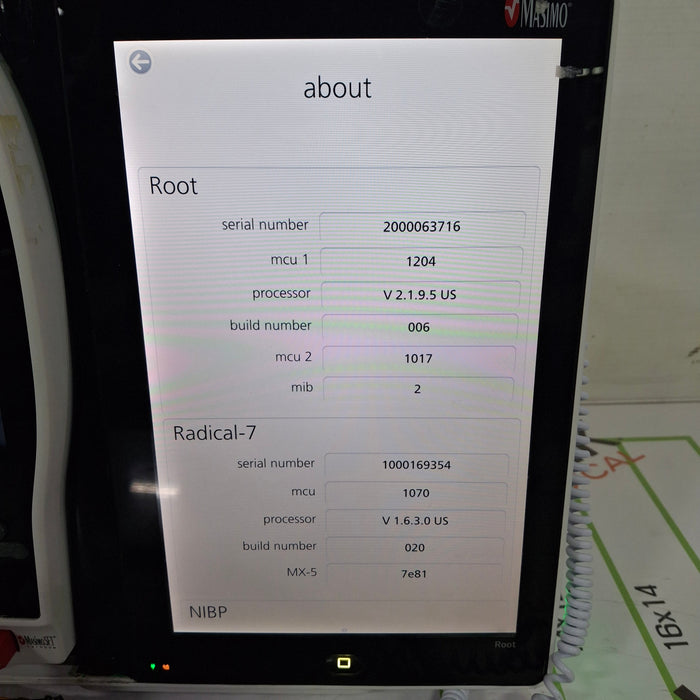 Masimo Root Monitor w/ Radical 7