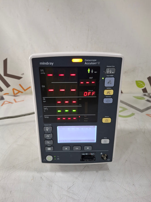Mindray Datascope Accutorr V Vital Signs Monitor