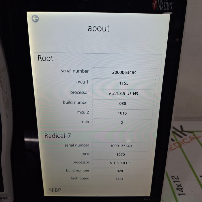 Masimo Root Monitor w/ Radical 7