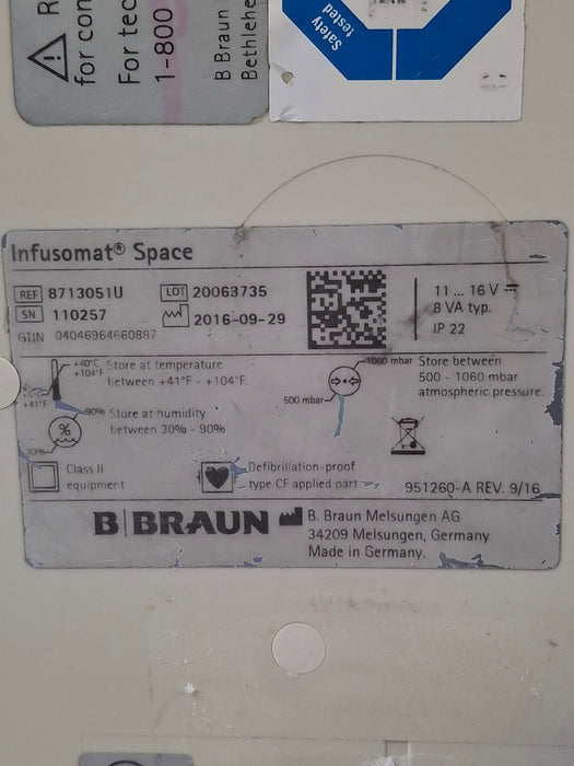 B. Braun Infusomat Space Infusion Pump
