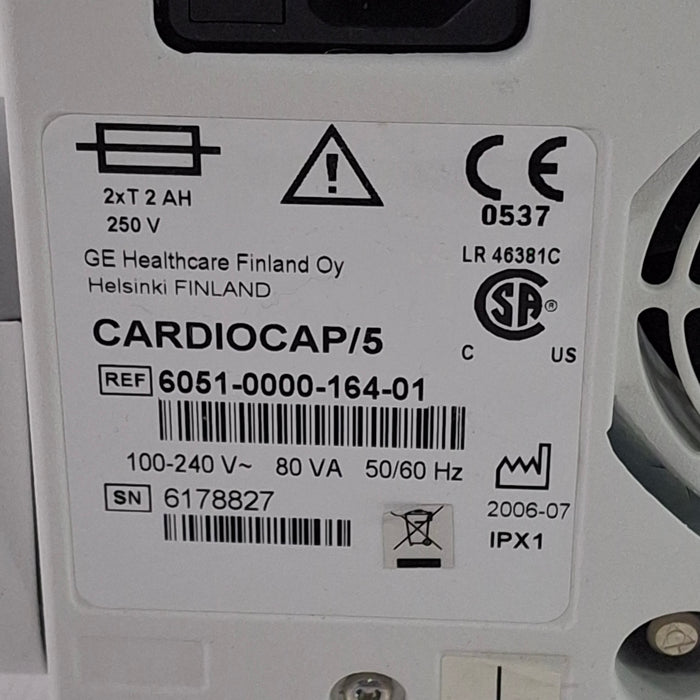 Datex-Ohmeda Cardiocap 5 Anesthesia Monitor