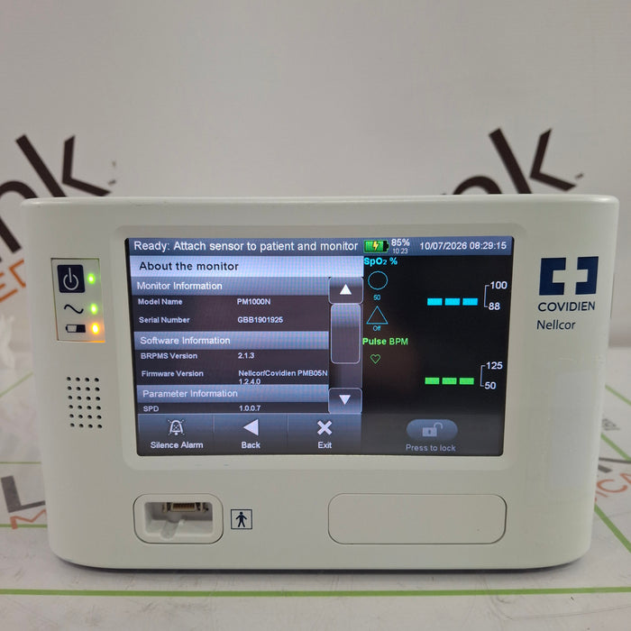 Covidien PM100N Nellcor Bedside SPO2 Monitor