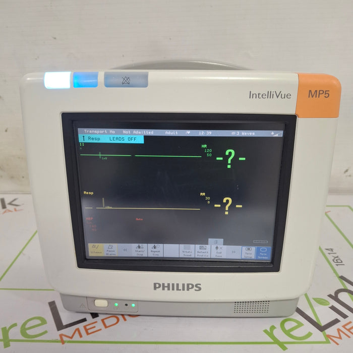Philips Intellivue MP5 - ECG, Fast SpO2, NIBP, Press, Temp Patient Monitor