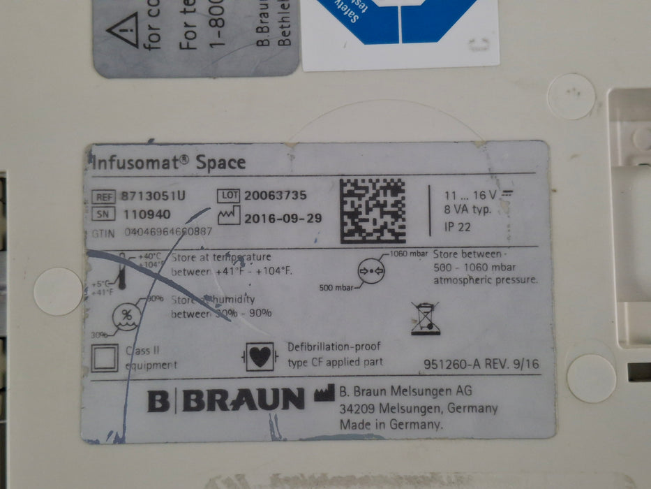B. Braun Infusomat Space Infusion Pump