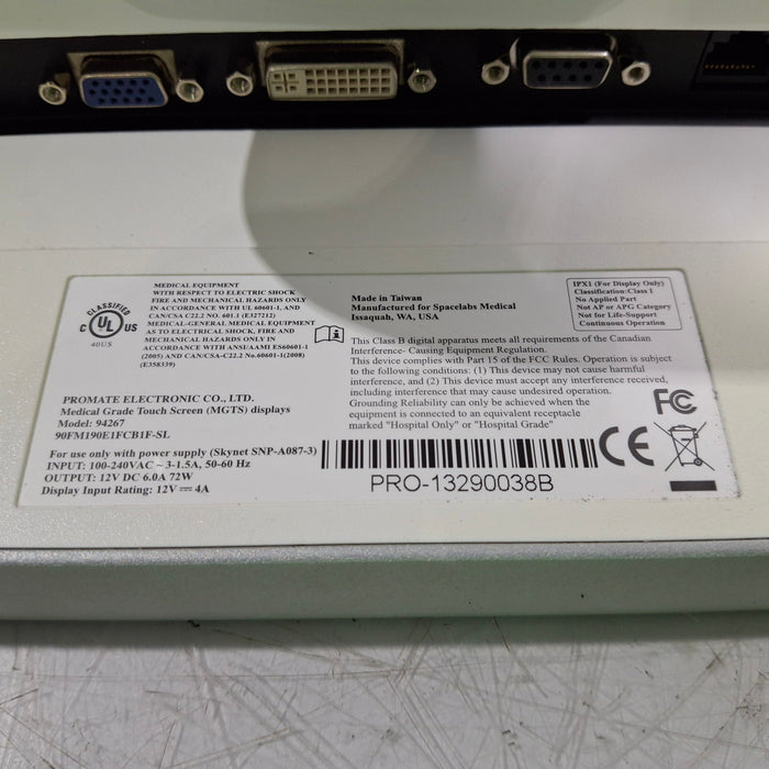 Spacelabs Healthcare Xprezzon 94267 Opt-19 Patient Monitor