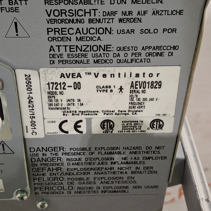 CareFusion Avea Ventilator