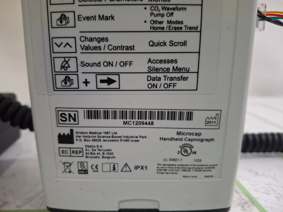 Oridion Microcap EtCO2 Capnography Monitors