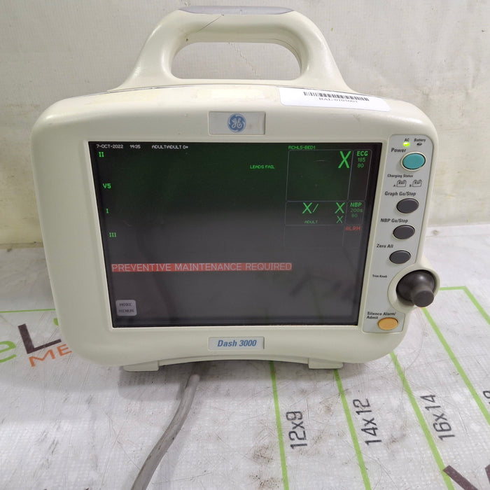GE Healthcare Dash 3000 - GE/Nellcor SpO2 Patient Monitor