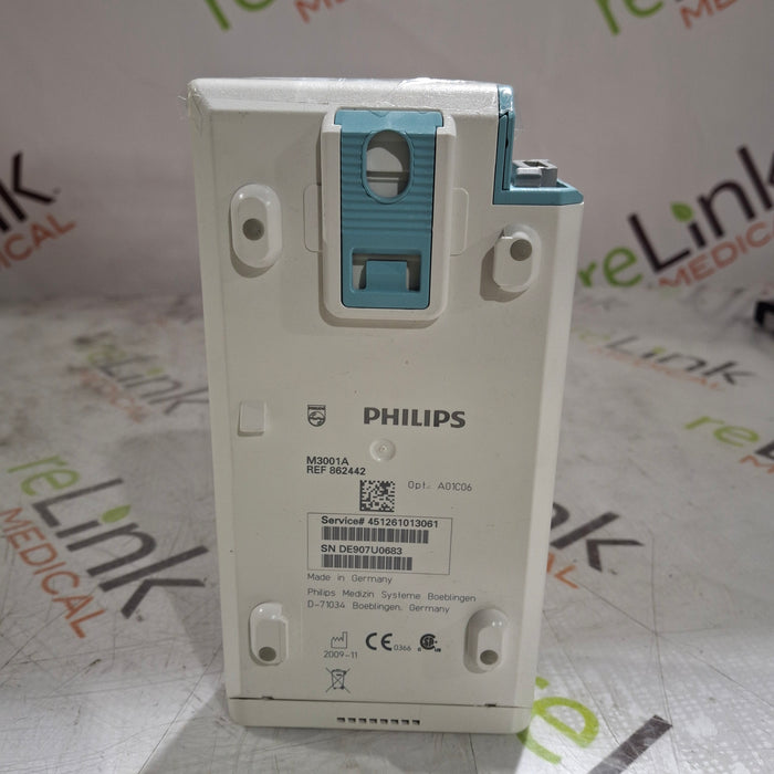 Philips M3001A-A01C06 Fast SpO2, NIBP, ECG, Temp, IBP MMS Module