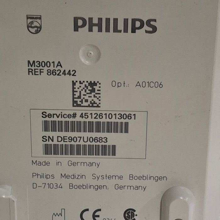 Philips M3001A-A01C06 Fast SpO2, NIBP, ECG, Temp, IBP MMS Module
