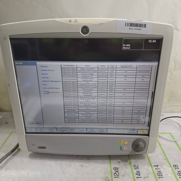 GE Healthcare Carescape B650 Emergency Care Patient Monitor