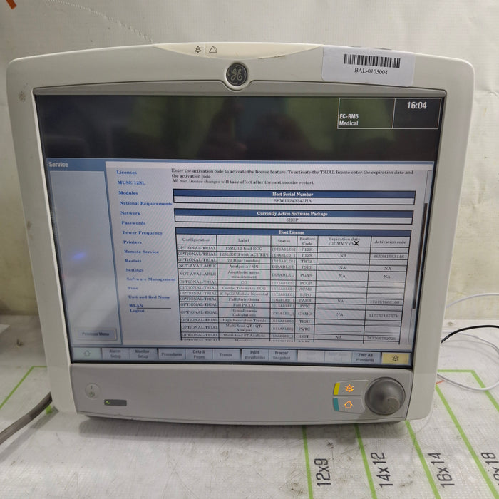 GE Healthcare Carescape B650 Emergency Care Patient Monitor