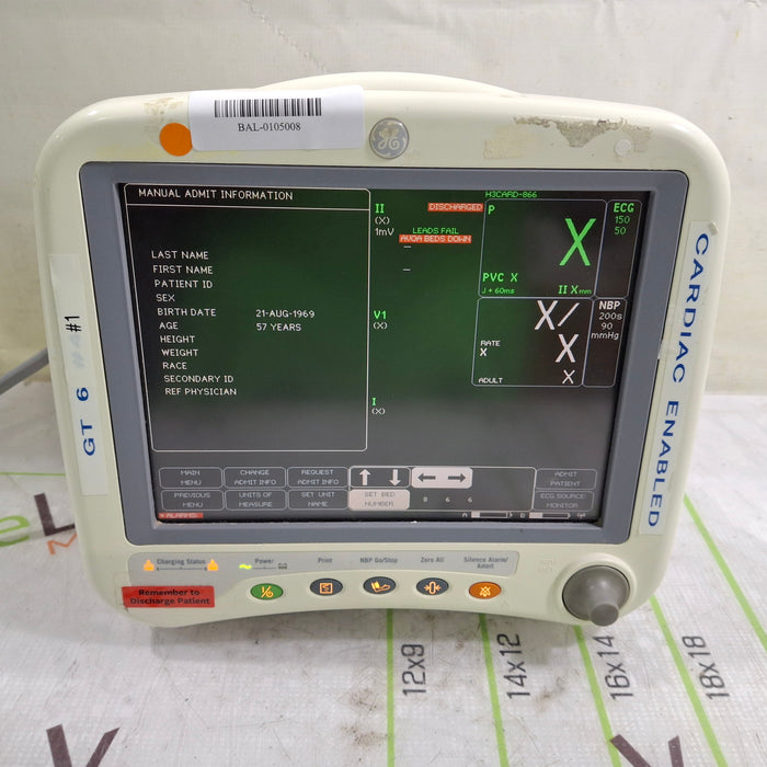 GE Healthcare Dash 4000 - Masimo SpO2 Patient Monitor