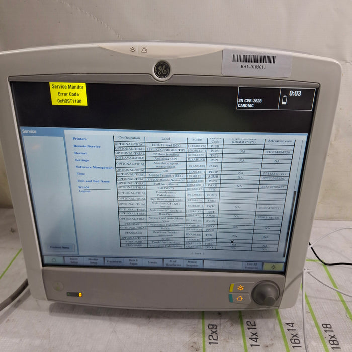 GE Healthcare Carescape B650 Patient Monitor