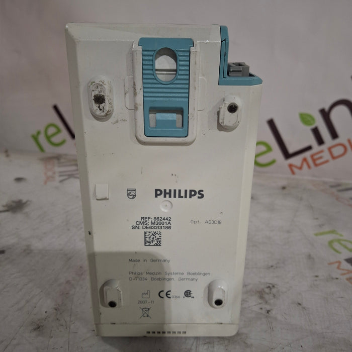 Philips M3001A-A03C18 Masimo SpO2, NIBP, 12 lead ECG, Temp, IBP MMS Module