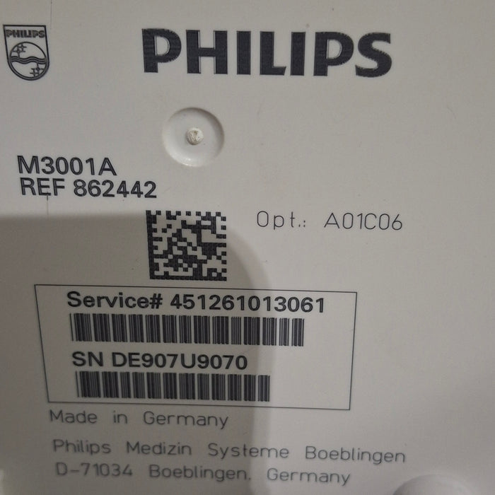 Philips M3001A-A01C06 Fast SpO2, NIBP, ECG, Temp, IBP MMS Module