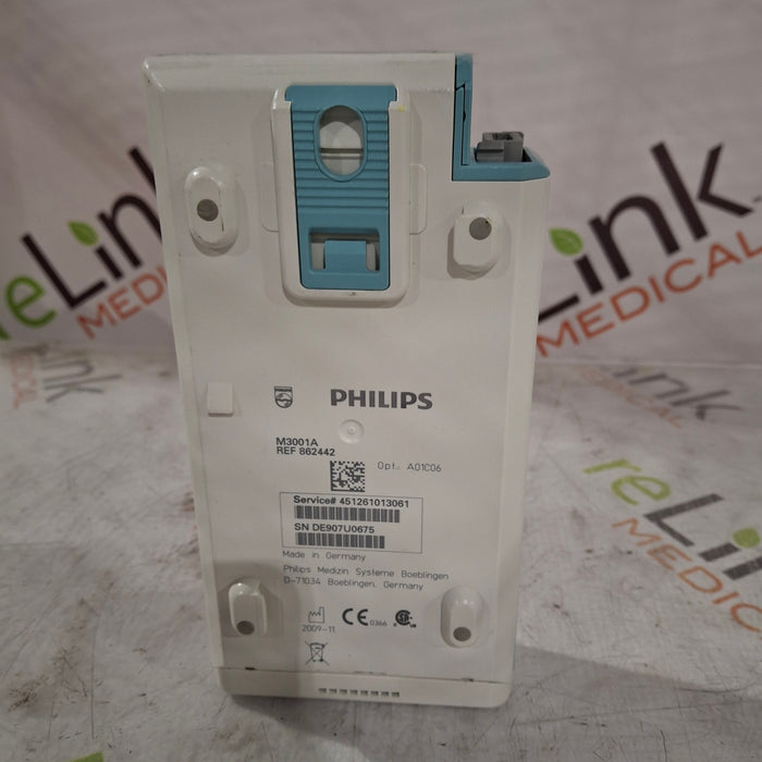 Philips M3001A-A01C06 Fast SpO2, NIBP, ECG, Temp, IBP MMS Module