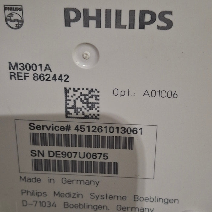 Philips M3001A-A01C06 Fast SpO2, NIBP, ECG, Temp, IBP MMS Module