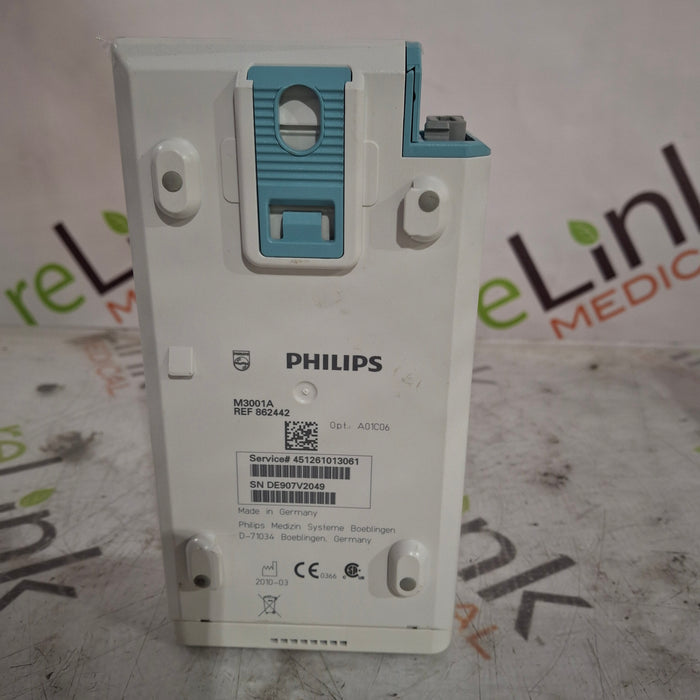 Philips M3001A-A01C06 Fast SpO2, NIBP, ECG, Temp, IBP MMS Module