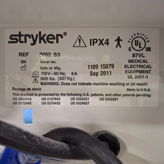Stryker Secure III 3002 Hospital Bed