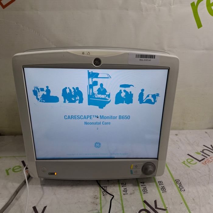 GE Healthcare Carescape B650 Neonatal Care Patient Monitor