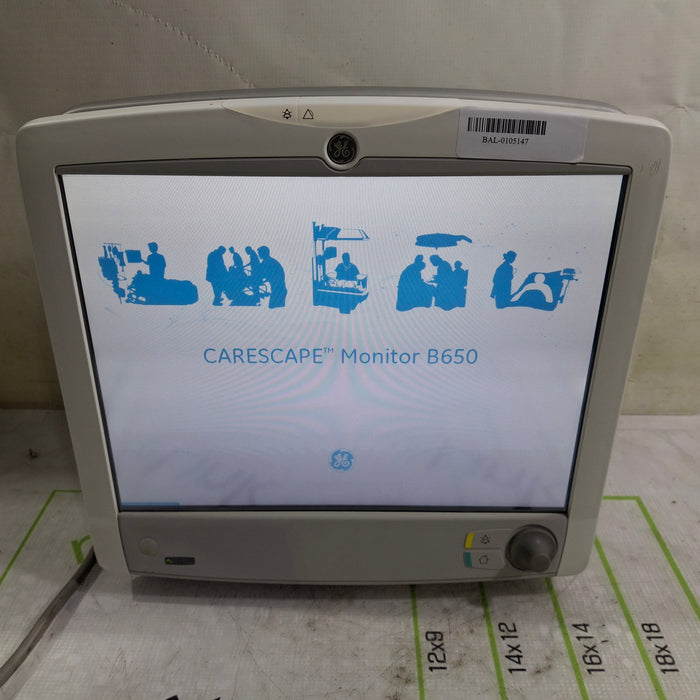 GE Healthcare Carescape B650 Critical Care Patient Monitor