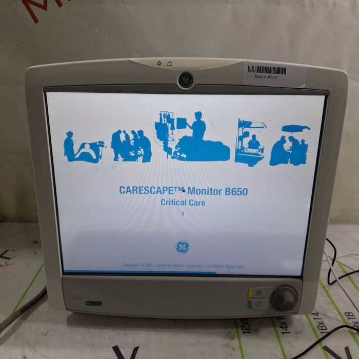 GE Healthcare Carescape B650 Critical Care Patient Monitor