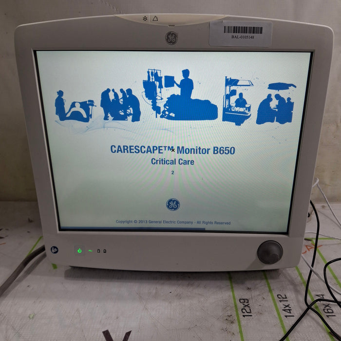 GE Healthcare Carescape B650 Critical Care Patient Monitor