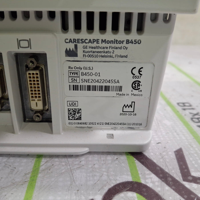 GE Healthcare Carescape B450 Post Anesthesia Care Patient Monitor
