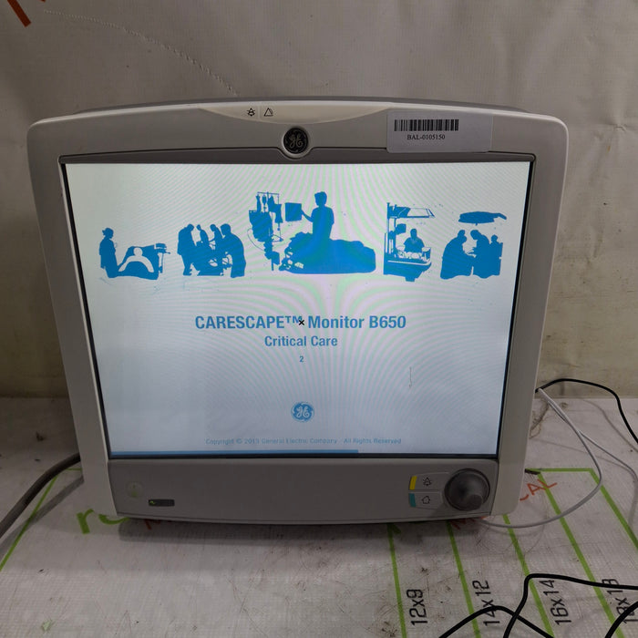 GE Healthcare Carescape B650 Critical Care Patient Monitor