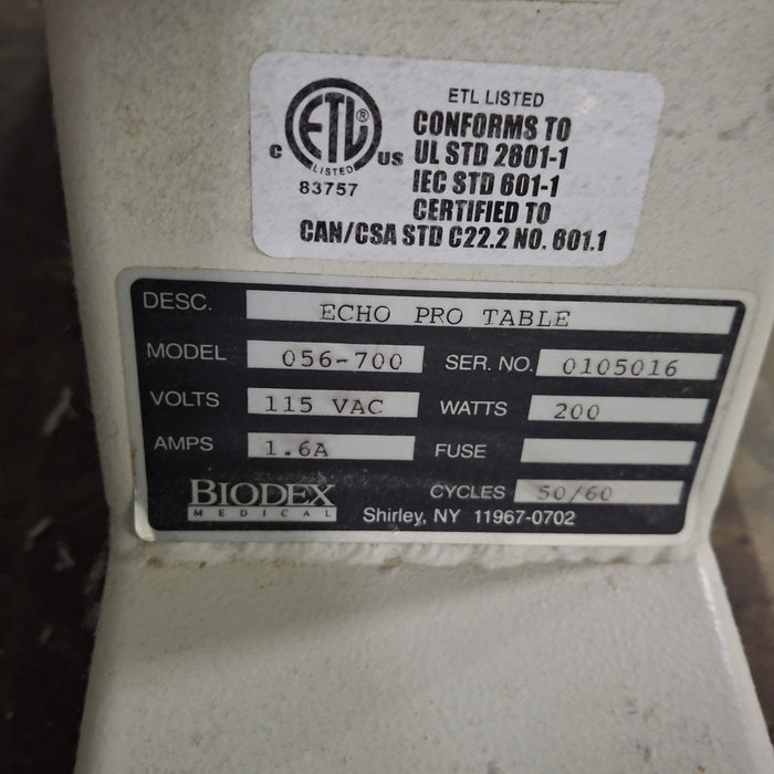 Biodex 056-700 Echo Pro Table