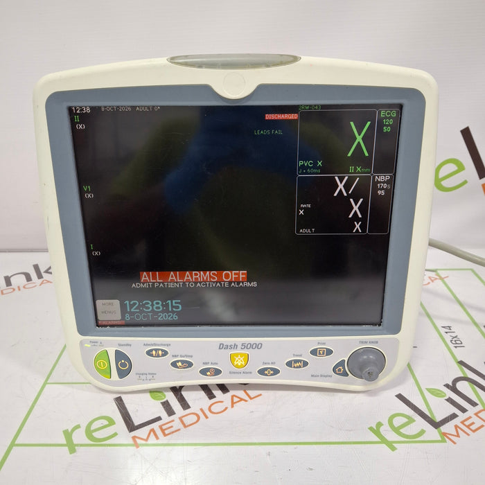 GE Healthcare Dash 5000 - GE/Nellcor SpO2 Patient Monitor