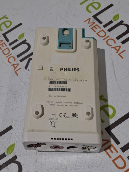 Philips M3001A-A01C18 Fast SpO2, NIBP, 12 lead ECG, Temp, IBP MMS Module