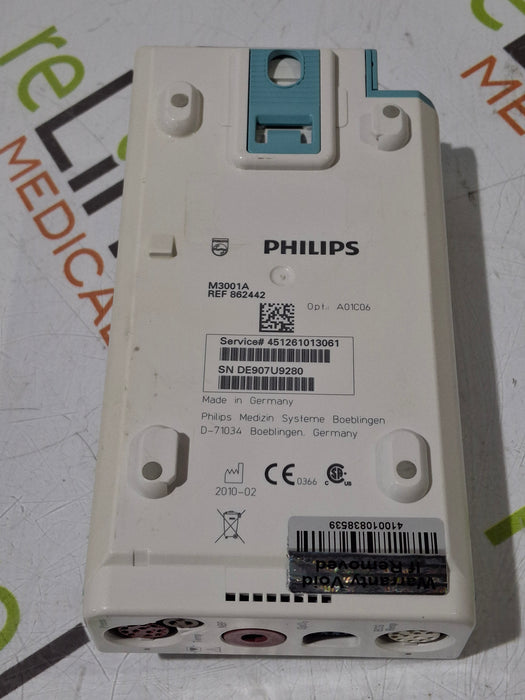Philips M3001A-A01C06 Fast SpO2, NIBP, ECG, Temp, IBP MMS Module