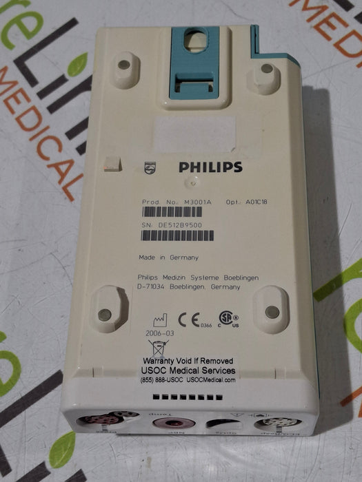 Philips M3001A-A01C06 Fast SpO2, NIBP, ECG, Temp, IBP MMS Module