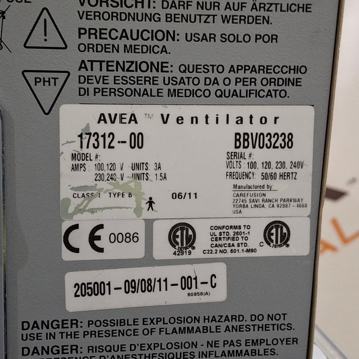 CareFusion Avea Ventilator