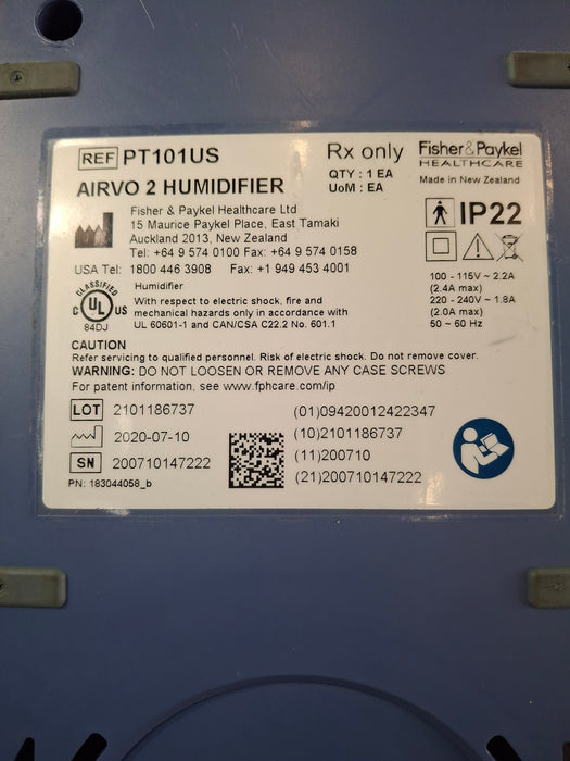 Fisher & Paykel Airvo 2 Humidified High Flow Therapy Unit