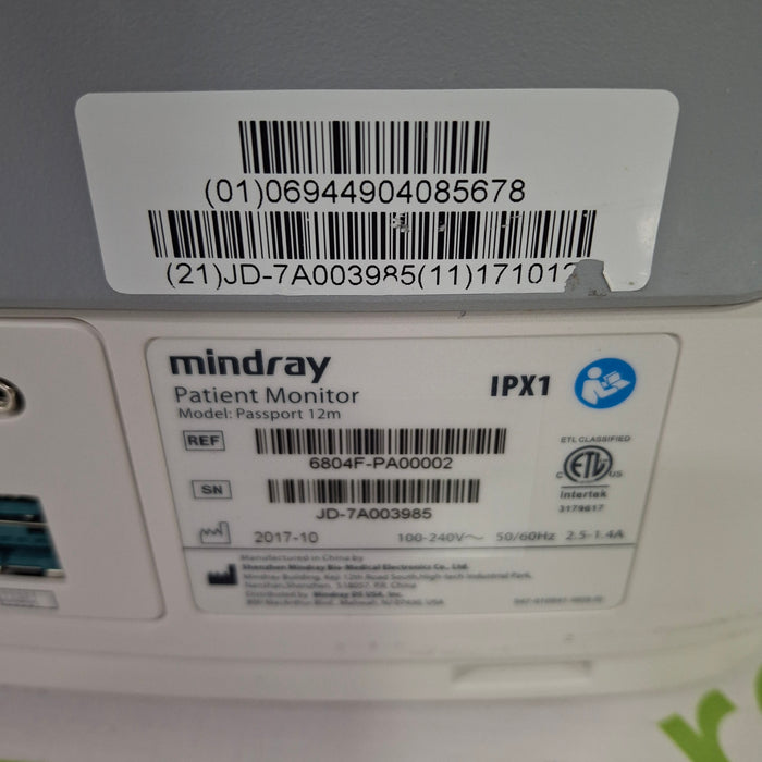 Mindray Passport 12M Patient Monitor