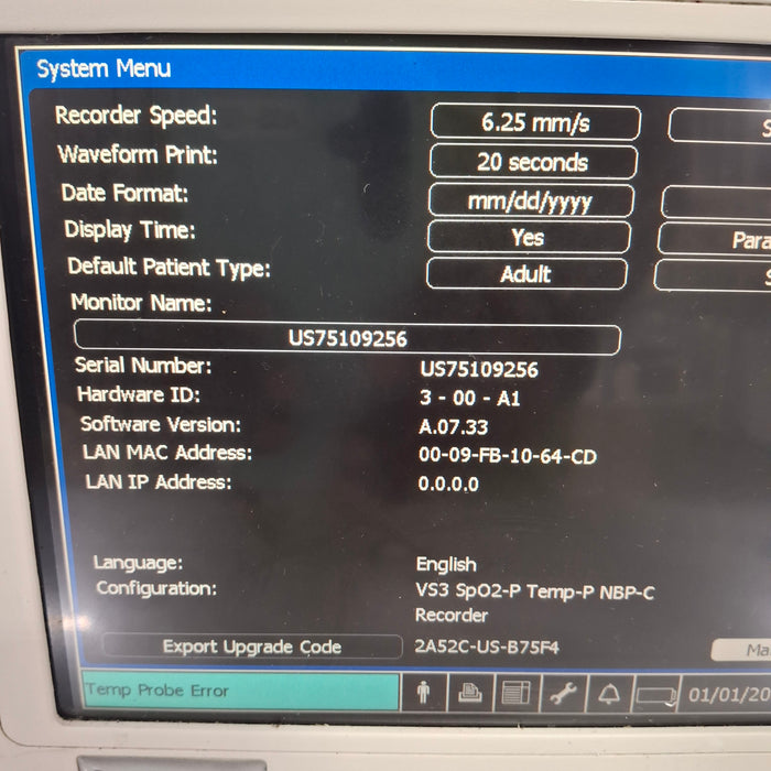 Philips Suresigns VS3 Vital Signs Monitor